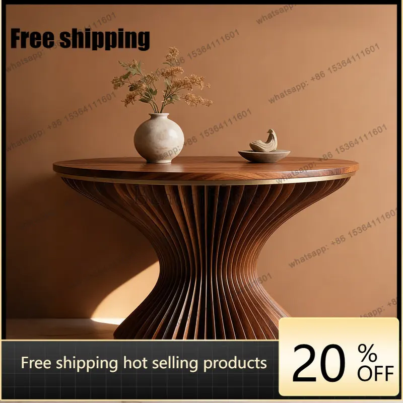 YJ New Chinese Song Aesthetics North American Black Walnut Coffee Table Designer Custom Villa Living Room Furniture