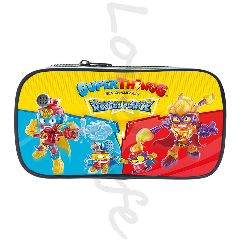 Cartoon Game Superzings Kids Pencil Case Large Capacity Portable Pencil Bag Children School Cosmetic Bag Stationery Storage Bag