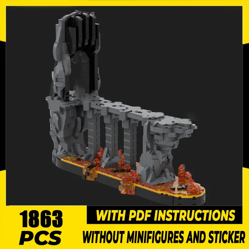 

Волшебные кольца, фильм Moc, строительные блоки, крепление Doom Fires, модель, технология, кирпичи, сделай сам, знаменитая сцена, сборка, игрушки, подарки