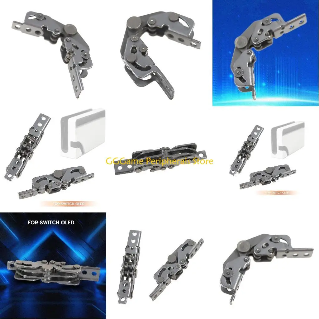 

U55B Metal Chain Holder Bracket for N-SW OLED Game Console Convenient Rotations Shaft Console Back Cover Chain Hinge Stand