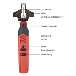 Chain Saw Sharpen Tool Set DC3.6V Cordless Saw Sharpener Kit Handheld Chainsaw Sharpening Kit Red Chain Saw Sharpen Tool Set