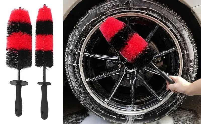 

Car Tire Rim Brush Cleaning Brushes Car Wheels auto detailing cleaning brush tire wash scrubber wheel rim brush car care tool