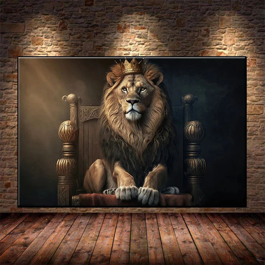 Diamond Painting Kit New Large size Crown Lion Diamond Cross Stitch Embroidery Mosaic Painting Adult Home Decor