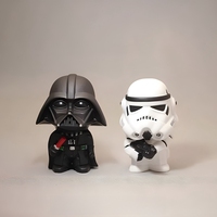 Hasbro Star Wars Movie 10cm Dark Trooper Black Soldier Stormtropper Anime Action Figure Mini Toys Model For Children Gift