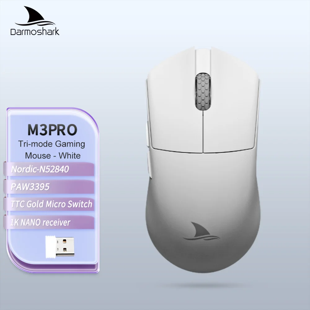 Darmoshark M3Pro ゲーミングマウス 2.4G Bluetooth 26000DPI