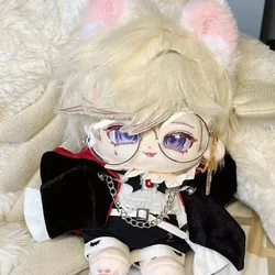 20cm Stuffed Toy Genshin Impact Lyney Nude Body Plush Doll Soft Stuffed Plushie Dress Up Cotton Doll Toys for Kids Adults Gifts