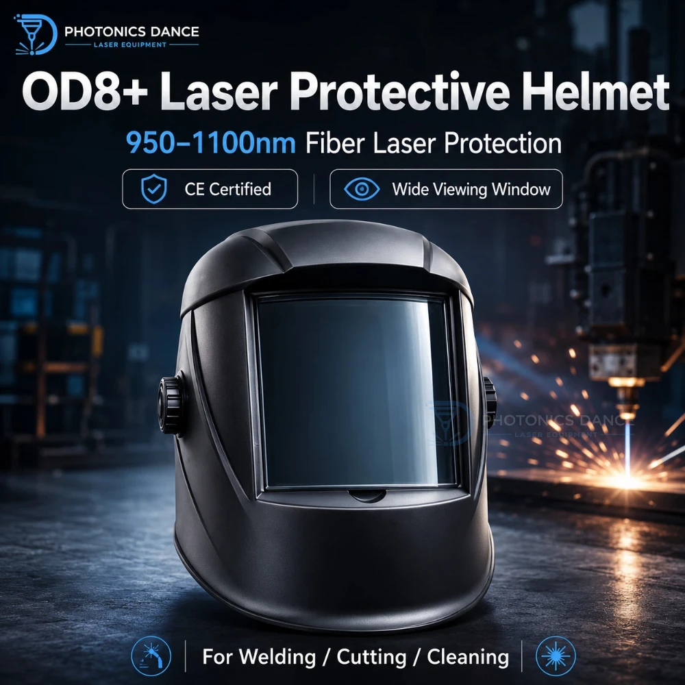 Image of OD8+ Laserschutzhelm 950-1100nm CE Gesichtsschutz für Faserlaser-Schweißen, Schneiden und Reinigen