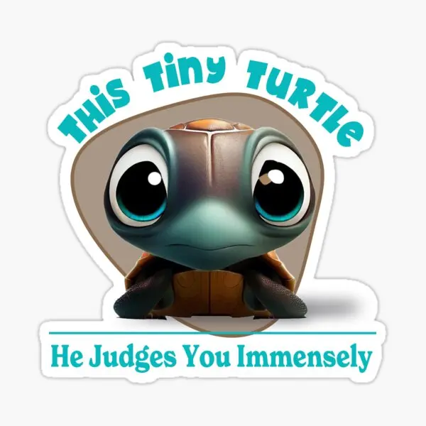 

This turtle.. he judges you Cover Scratches Decor Graphic Funny Vinyl Decal For Your Car Truck Suv Window Washroom Bumper Sticke