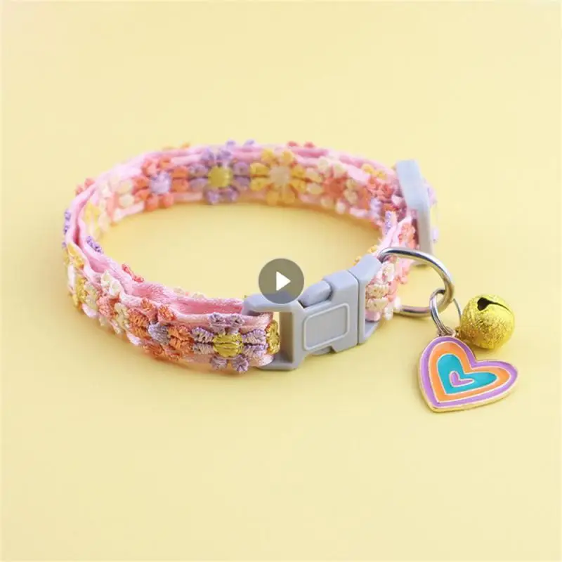 Adjustable Pet Necklace Comfortable To Wear Rainbow Colors Durable Energetic Rainbow Collar Pet Accessories Bu Le Pet Collar