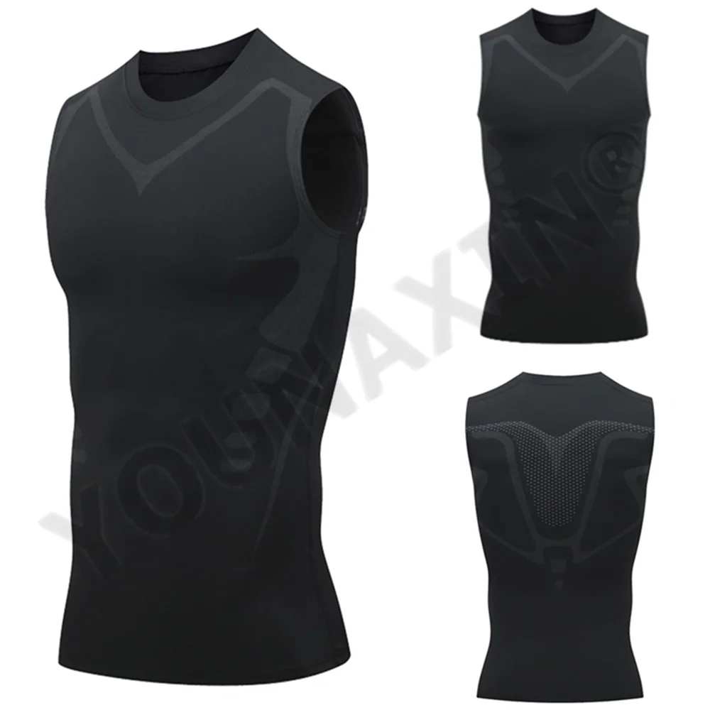 YOUNAXIN Unisex Sleeveless T-Shirts Base Layer Vest Basketball Sports Tight Gym Fitness Running Top Couple Outdoor Tank S-3XL