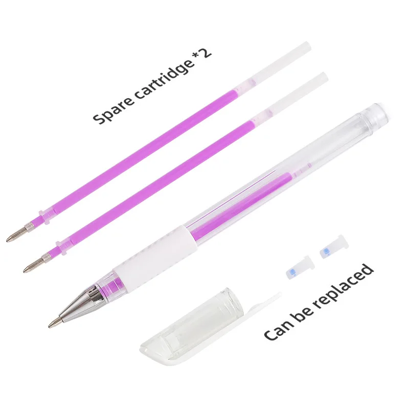 1Set Microblading Permanent Makeup Mapping Skin Marker Pen Lips Eyebrows Tattoo Positioning Marking Tool With 2Pcs Pen Core