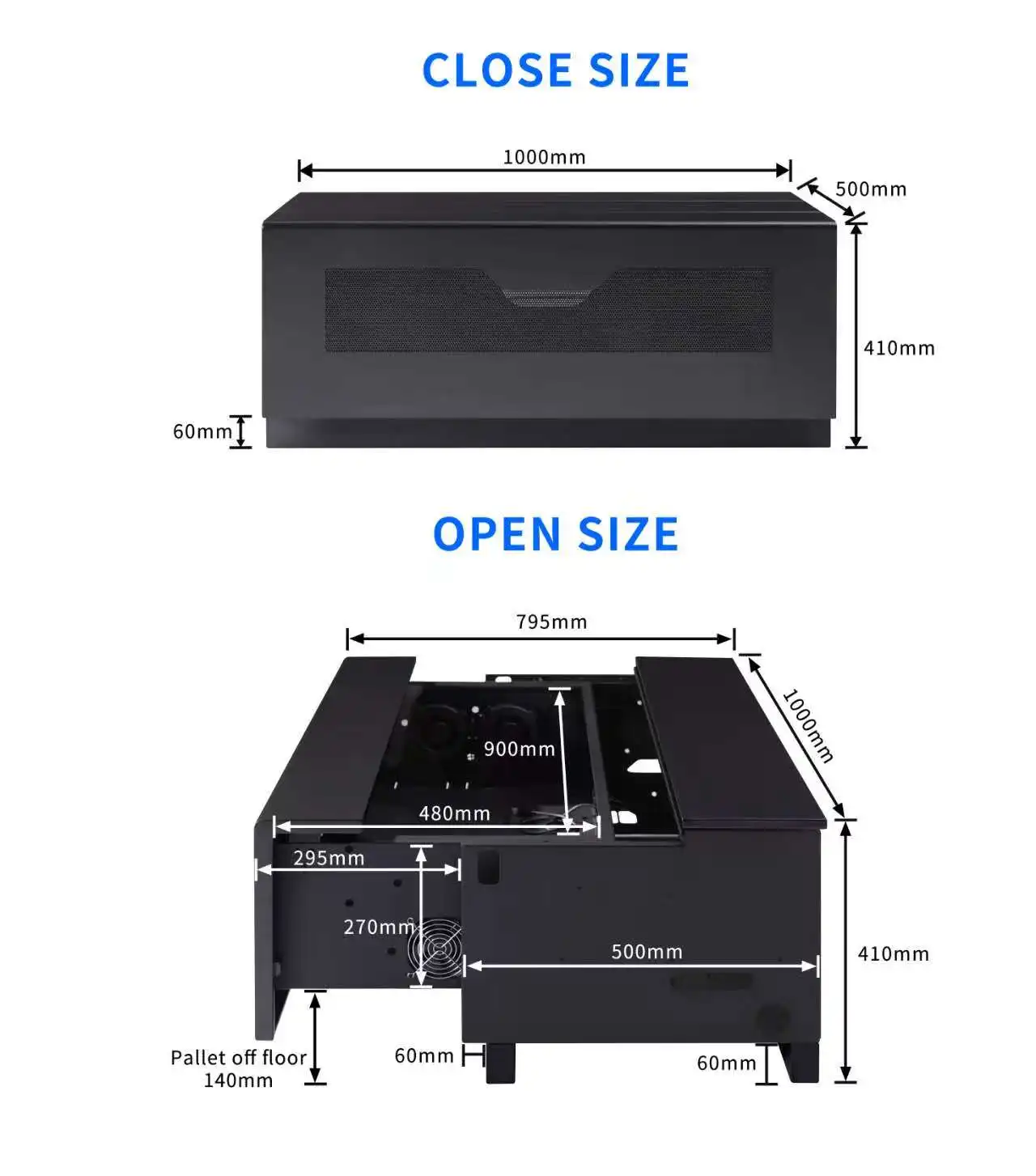 Electric Smart Short Laser TV Stand Cabinet with Hidden Motorized Lift & Auto Sync System for UST Projector
