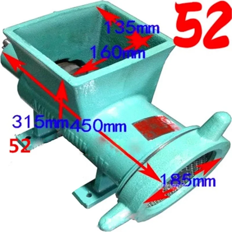 Commercial Large Meat Grinder Head 220V 50Hz No Motor Included Heavy Duty Bone & Meat Milling Machine Process Chicken Bone