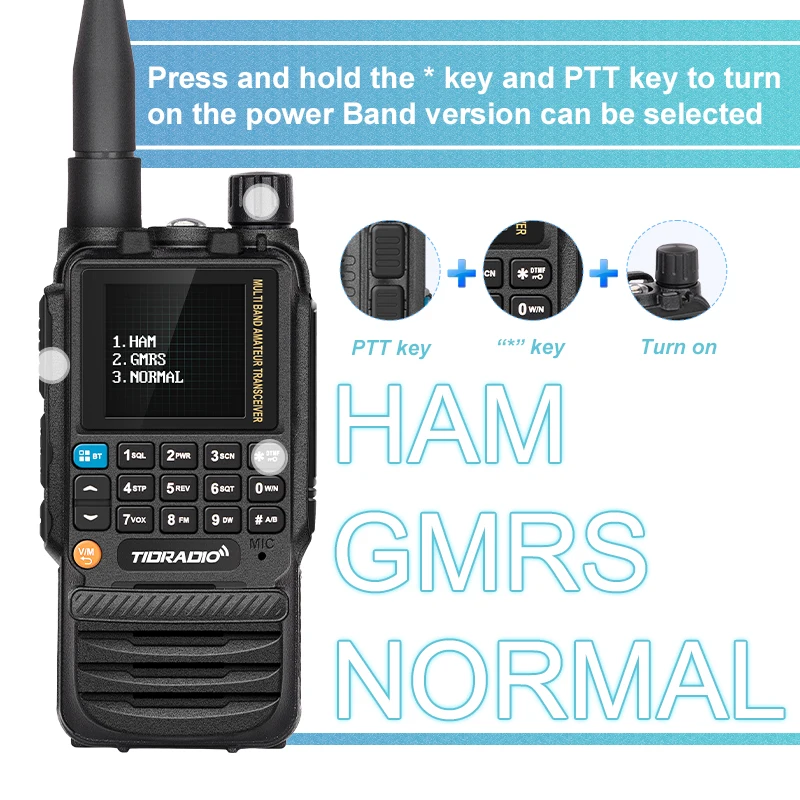 TIDRADIO H3 2 uds Walkie Talkies programación inalámbrica de largo alcance Radio portátil Radio de emergencia juego inalámbrico Radioaficionado