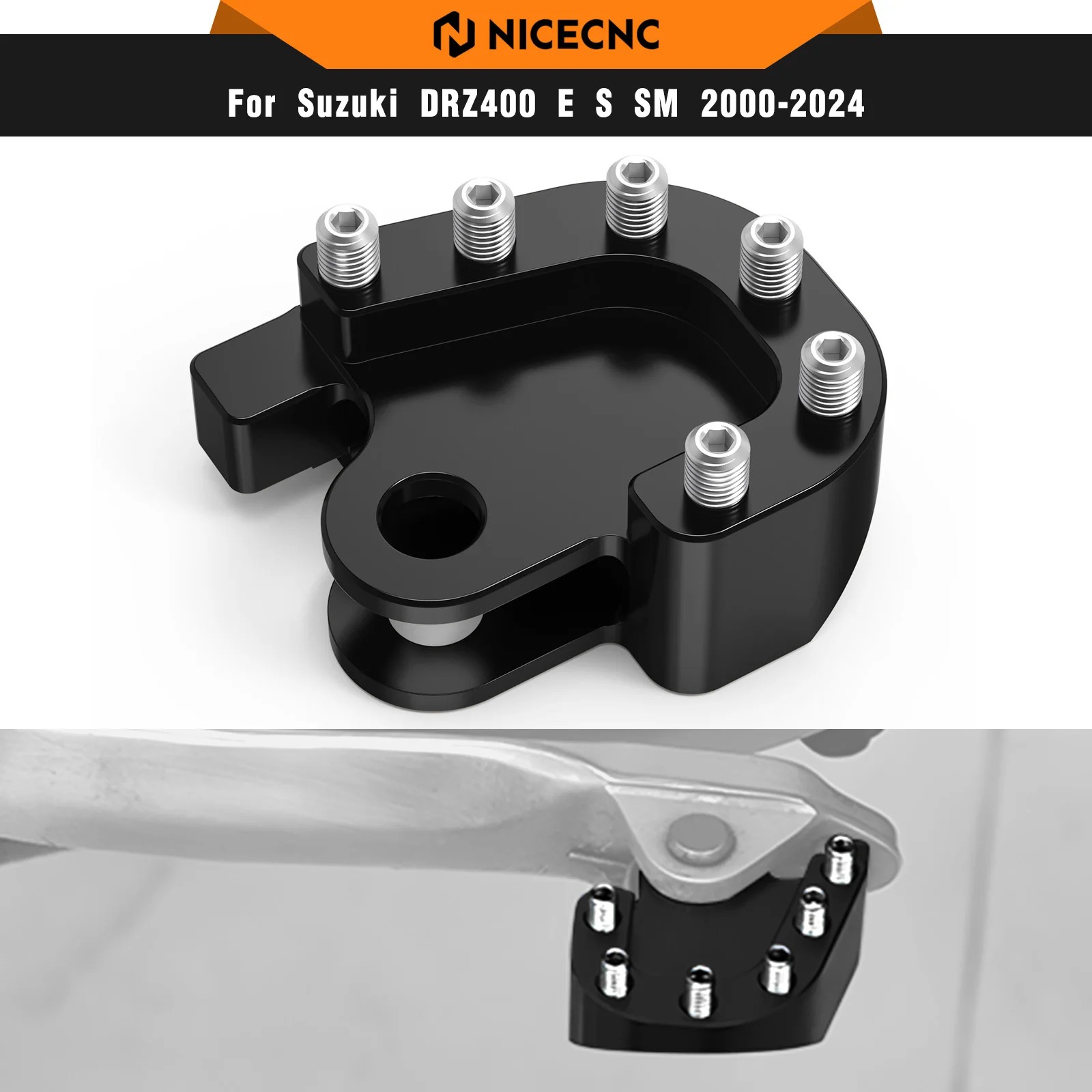 

For Suzuki DRZ400 DRZ400S DRZ400E DRZ400SM DR-Z 400 E S SM 2000-2024 DRZ250 RM125 RM250 RMX250T Enlarge Rear Brake Pedal Plate