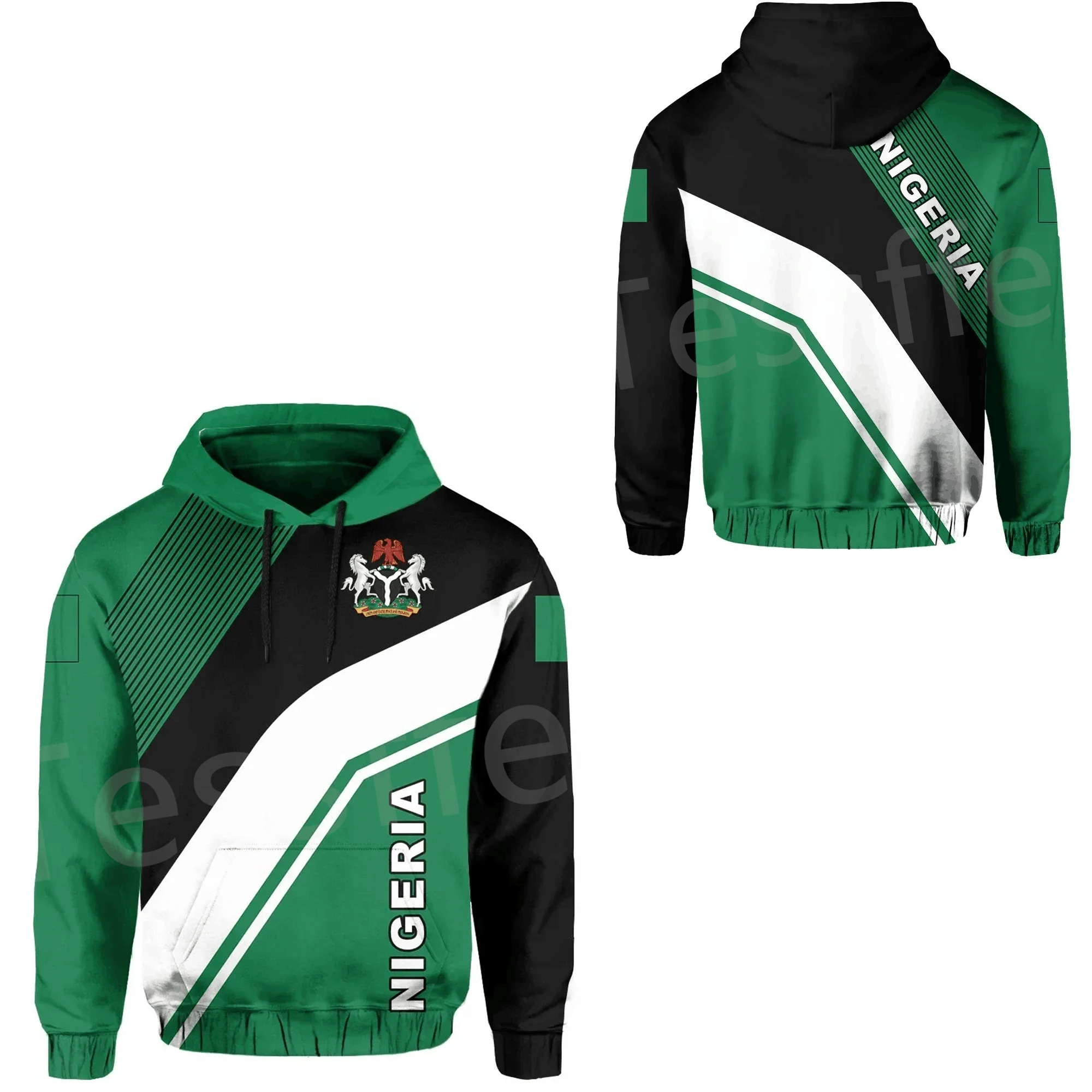 

Tessffel Black History Africa County Nigeria Flag Tribe Tattoo Tracksuit 3DPrint Men/Women Casual Long Sleeves Jacket Hoodies 13