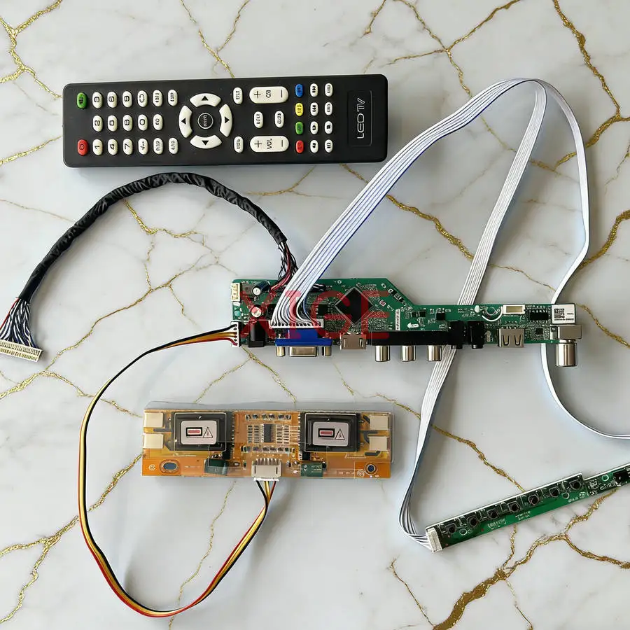 

For M240HW01 HT236F01 M236H1 M236MWF1 Screen Drive Controller Board Kit DIY USB+AV+VGA+HDMI 30Pin LVDS 4CCFL 1920x1080 1920*1080