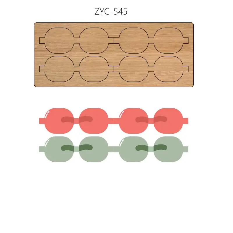 ZYC-545 bowknot Wooden Cutting Mold Suitable for Die-Cutting Machines