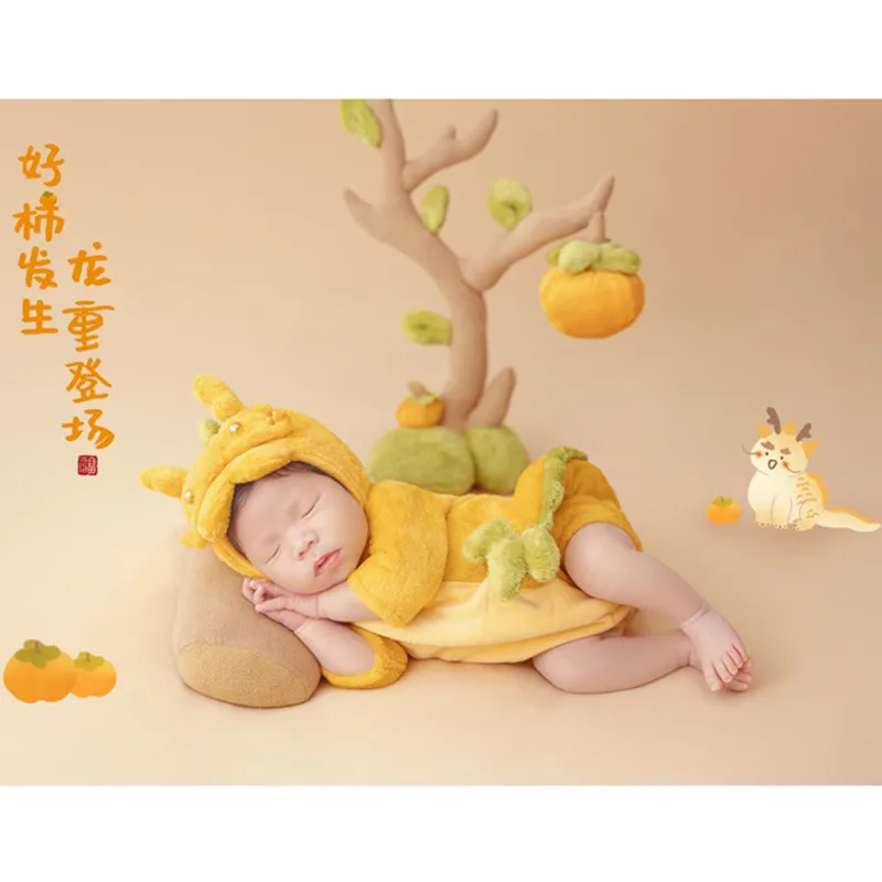 ❤️Newborn Photography Clothing Cute Dragon Hat+Jumpsuit 2Pcs/Set Baby Photo Props Accessories Studio Shoot Clothes Outfits