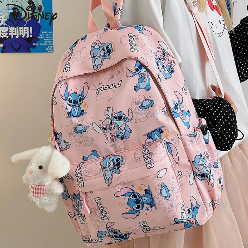 Disney Stitch 2025 New Women's Backpack Fashion High Quality Student Backpack Cartoon Versatile Large Capacity Women's Backpack