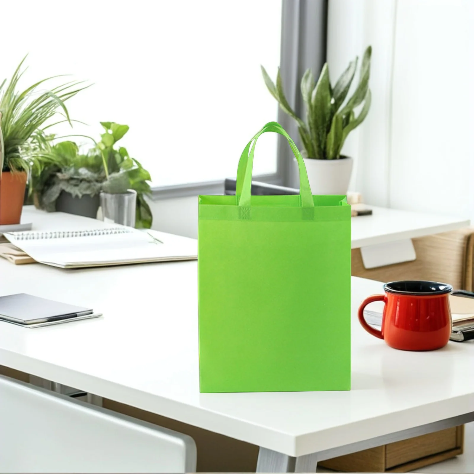 

30Pcs 10 Colors Reusable Shopping Bags Eco Friendly Non Woven Totes for Grocery Event Retail Storage Washable Lightweight