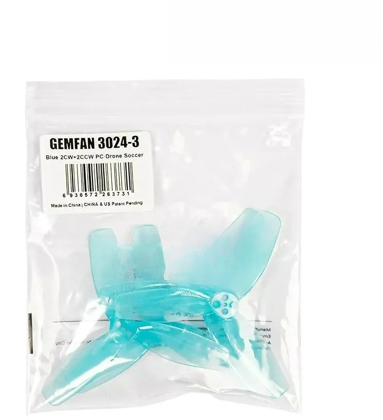 8 pairs of Gemfan 3024-3 latest prop 3inch 3X2.4 Propeller featuring a 76mm pitch for 1408/1407 motor F9A-B car car soccer