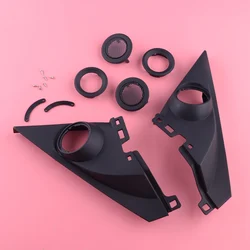 2Pcs Front Door Tweeters Speakers Cover Panel Trim Kit Plastic Black Fit for Honda Civic 10th 2016 2017 2018 2019