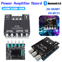 ZK-MT21 Digital Power Amplifier Board 2x50W+100W 2.1 Channel Subwoofer High Power Audio Stereo Bluetooth 5.0 Bass Amplifier