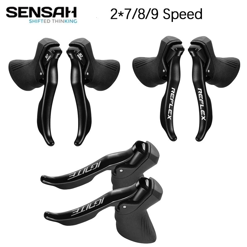 SENSAH IGNITE Road Bike Shifters 2x9 2x8 2x7 Speed Brake Lever 16/18/20 Speed Bicycle Derailleur For Shiman* Sora Tiagra Claris