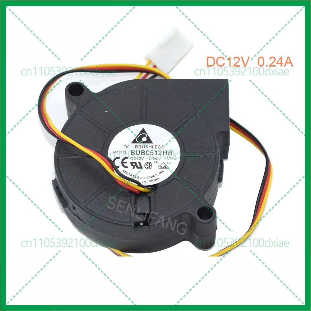 

BUB0512HB Новый 5 см 5015 50*50*15 мм кулер для Delta маленький вентилятор радиатора процессора охлаждающий вентилятор DC12V 0,24A 3 линии