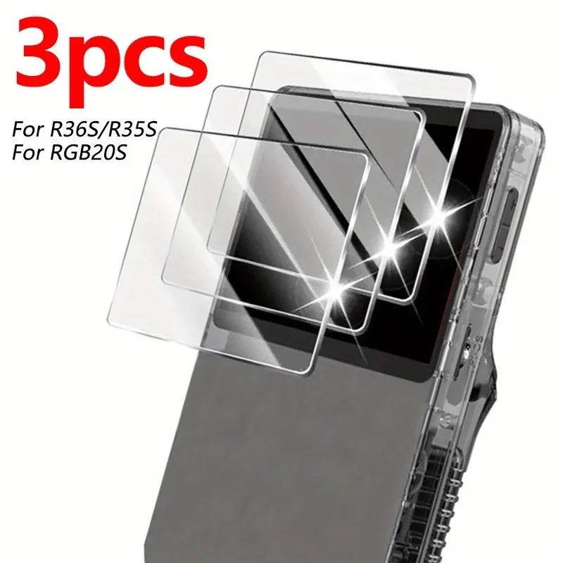 3pcs Set For R36S R35S RGB20S K36 R36 Pro Anti-Scratch Tempered Glass Protective Glass Screen Protector