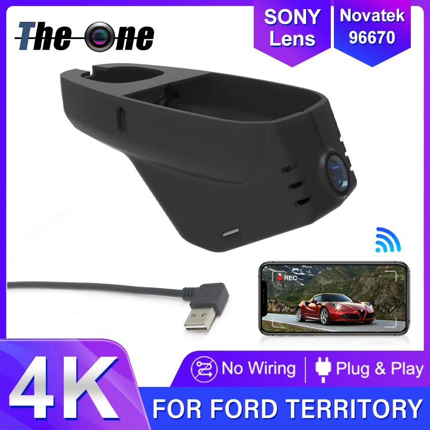 Plug and play Car DVR Wifi Video Recorder Dash Cam Camera High Quality Night Vision USB Port For Ford Territory 2019 2020 2021