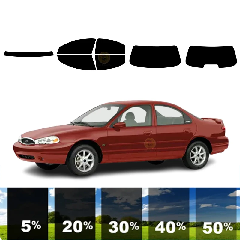 

precut Removable Window Tint Film For Car 100% UVR 5%-70%VLT Heat Insulation Carbon ﻿For FORD CONTOUR 4 DR SEDAN 1995-2000