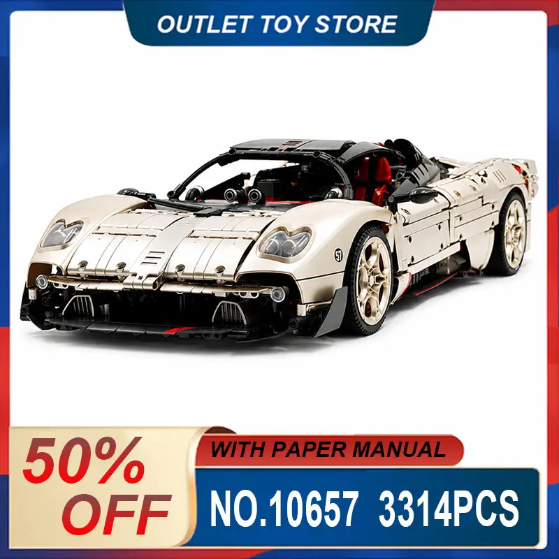 

Crafted GULY 10657 MOC Stanced Car Speed Racing Building Block Hypercar Model Bricks Puzzle Assembly DIY Toys Christmas Gift Kid