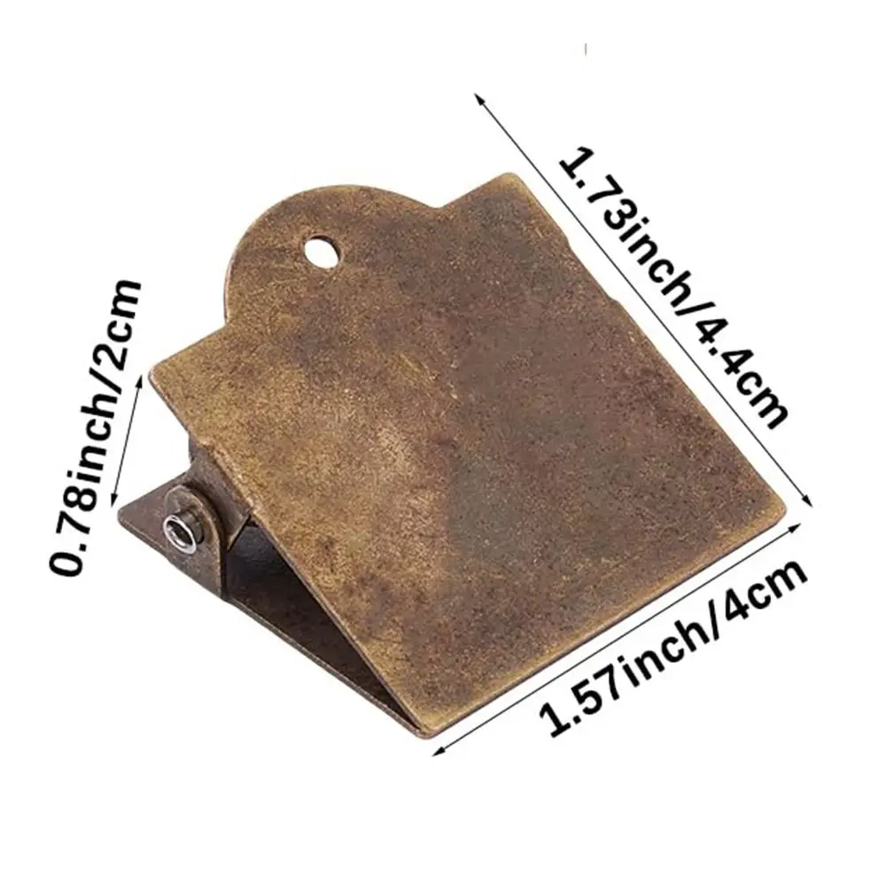 Nuova clip per libri vintage in metallo bronzo antico per viaggiatori, clip per notebook, documenti, documenti, organizer per ufficio