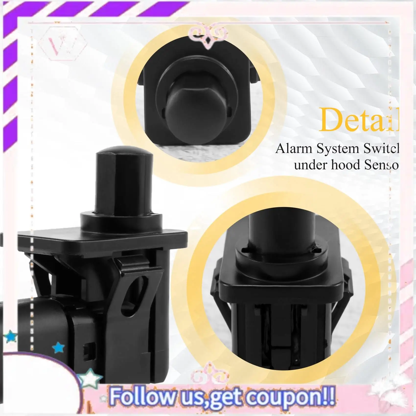 

Easy To Use For Bmw E46 320I E39 530D E60 E38 E65 Hood Alarm System Switch Under Hood Sensor 61319119052