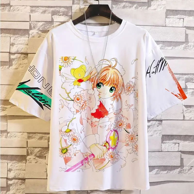 

Anime Game Collaboration Short Sleeve For Women Summer Cardcaptor Sakura Merchandise Two-Dimensional T-Shirt