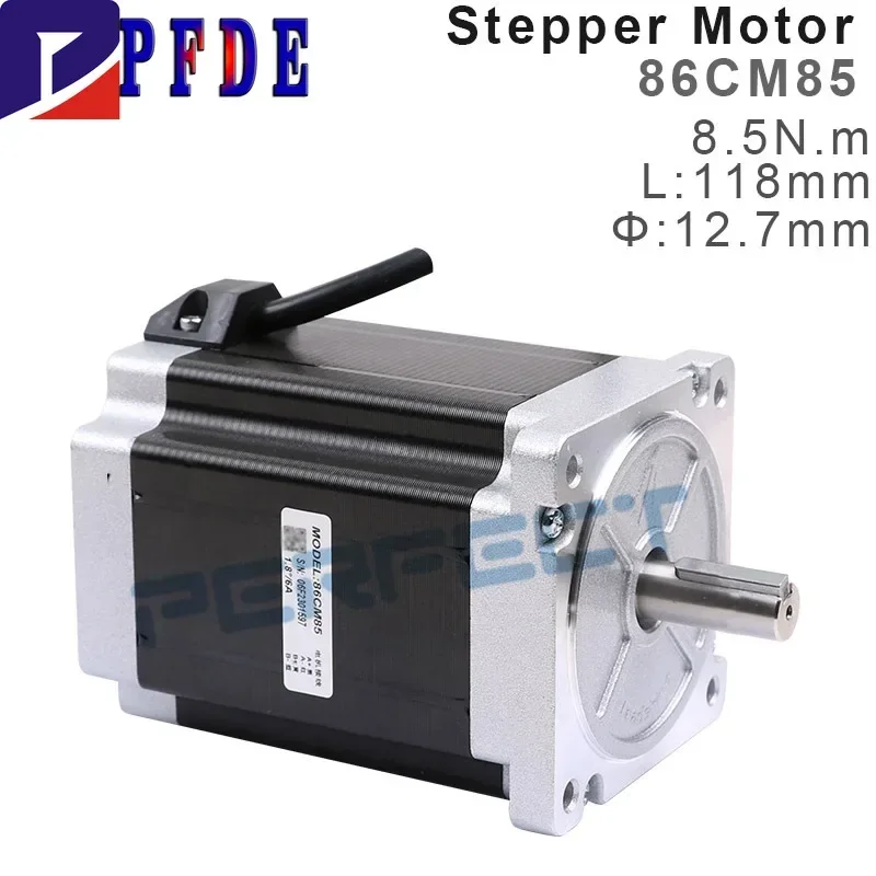 86CM85 Leadshine NEMA 34 Stepper Motor with 8.5N.m (1204 Oz-in) Holding Torque 2 Phase Step Motor 4 Wires Shaft Size 12.7mm