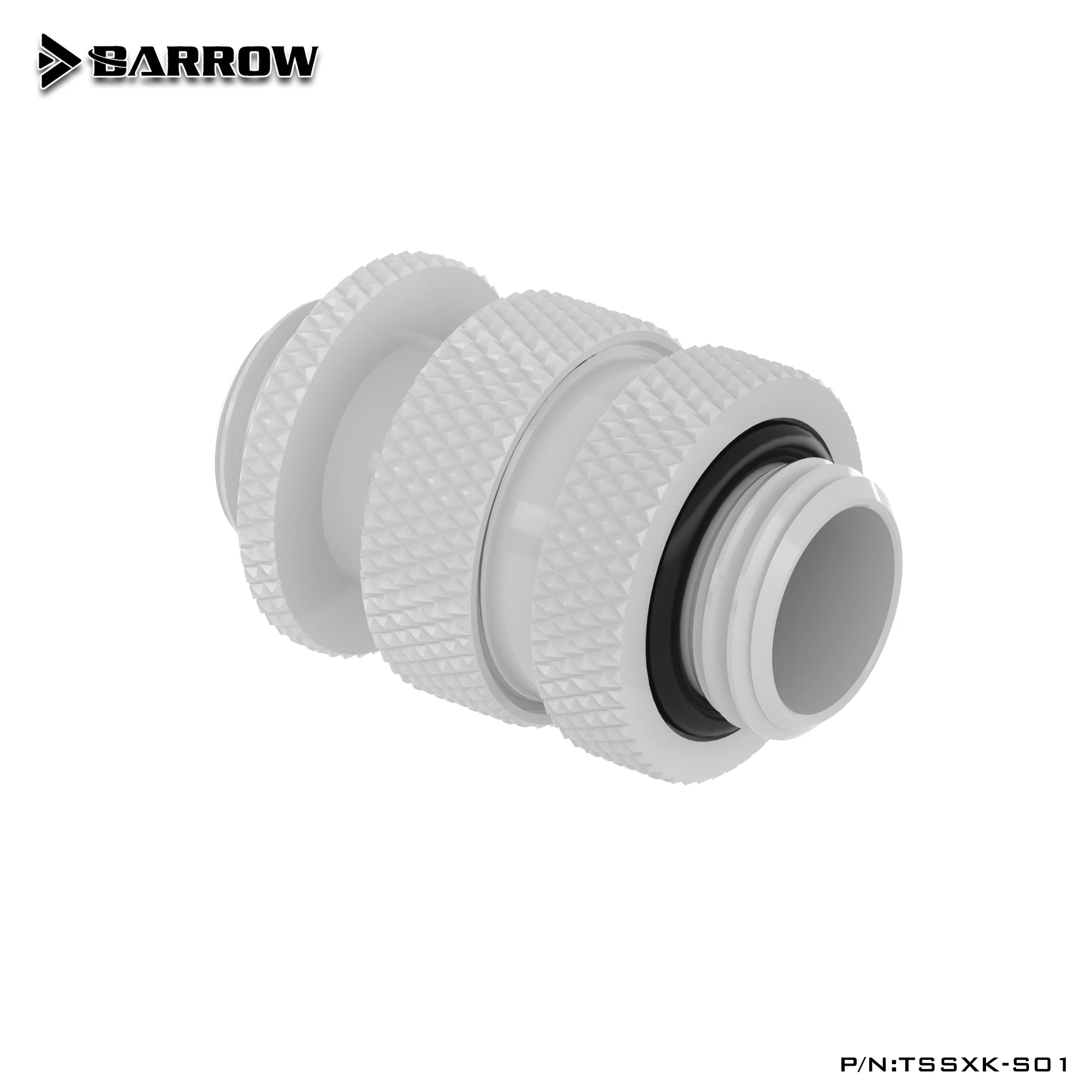 BARROW Dual Outer G1/4 بوصة تركيبات ممتدة (16-22 مم) تركيبات تبريد مياه الكمبيوتر، أسود/فضي/أبيض/ذهبي، TSSXK-S01