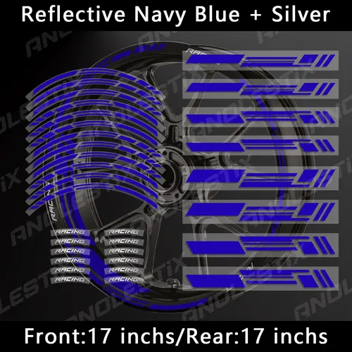 Reflective Motorcycle Wheel Stickers Hub Decal Rim Stripe 17 Inchs For YAMAHA Honda Kawasaki Suzuki BMW KTM Husqvarna Triumph - Image 11