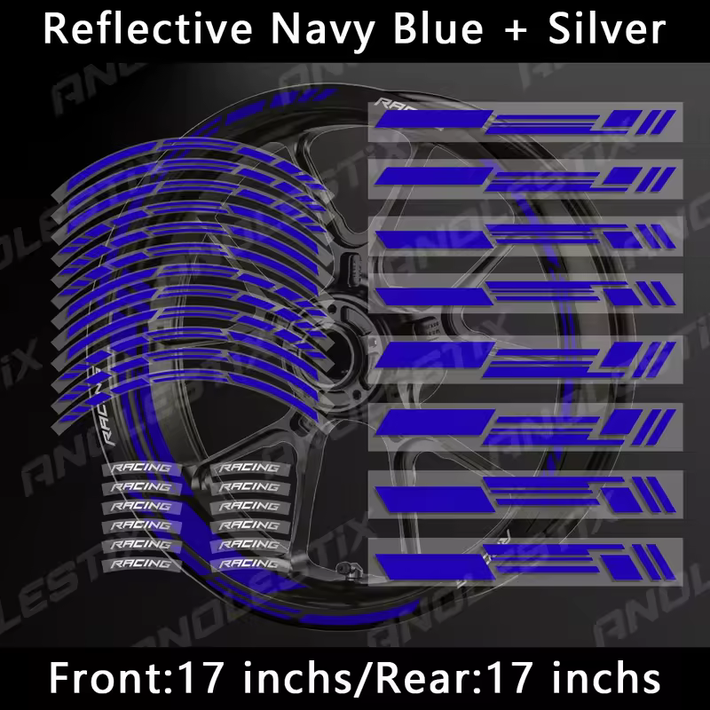 Reflective Motorcycle Wheel Stickers Hub Decal Rim Stripe 17 Inchs For YAMAHA Honda Kawasaki Suzuki BMW KTM Husqvarna Triumph - Image 11