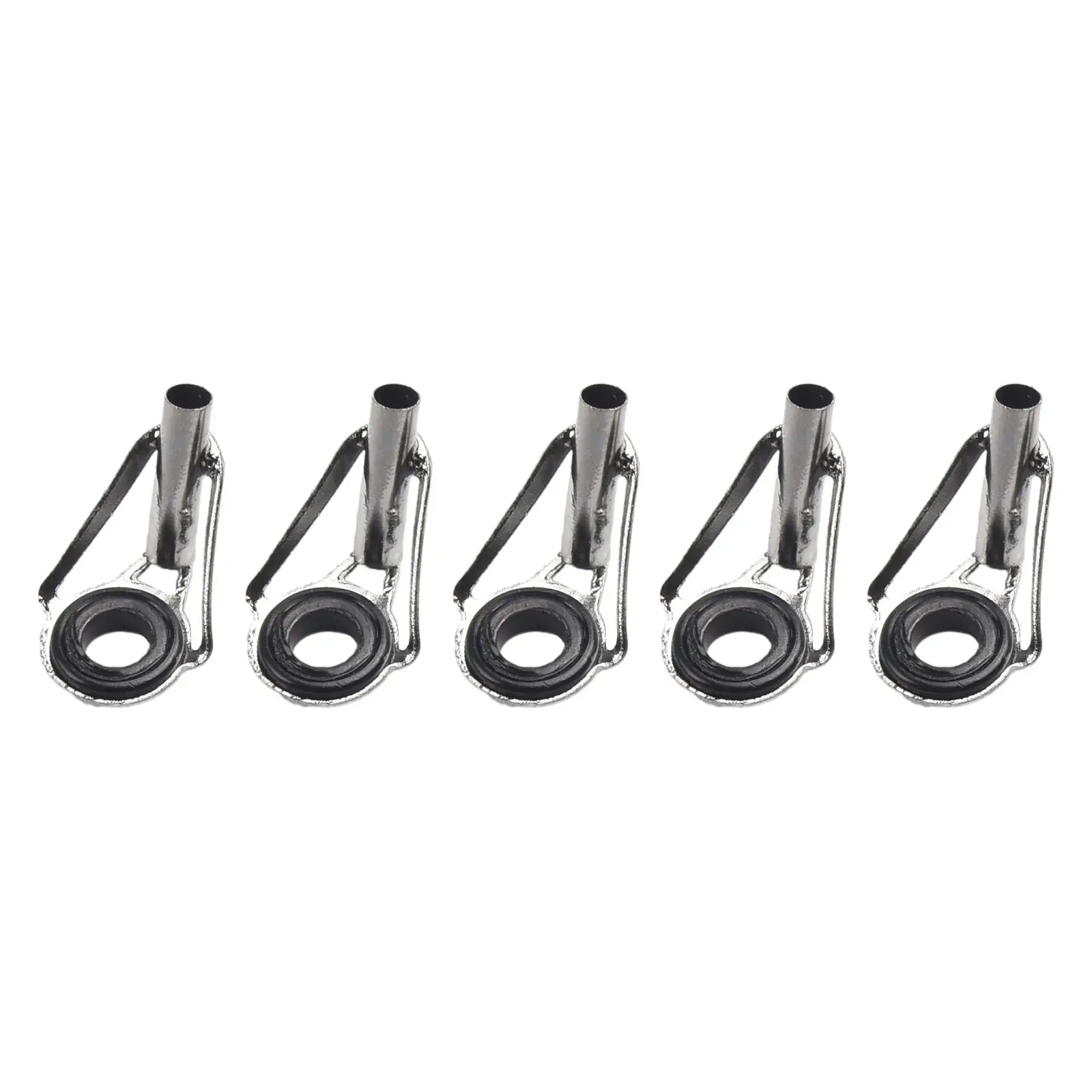 Anillos guía para caña de pescar, anillos guía, 6 tipos de diámetro, guías para caña de pescar de hierro liso, juego de anillos, 30 Uds. Para pesca en agua salada