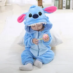 Blue Anime Baby Romper Boy Girl Pajama Newborn Bebe Clothes Cute Bodysuits Flannel Warm One-piece Winter Halloween Outfit