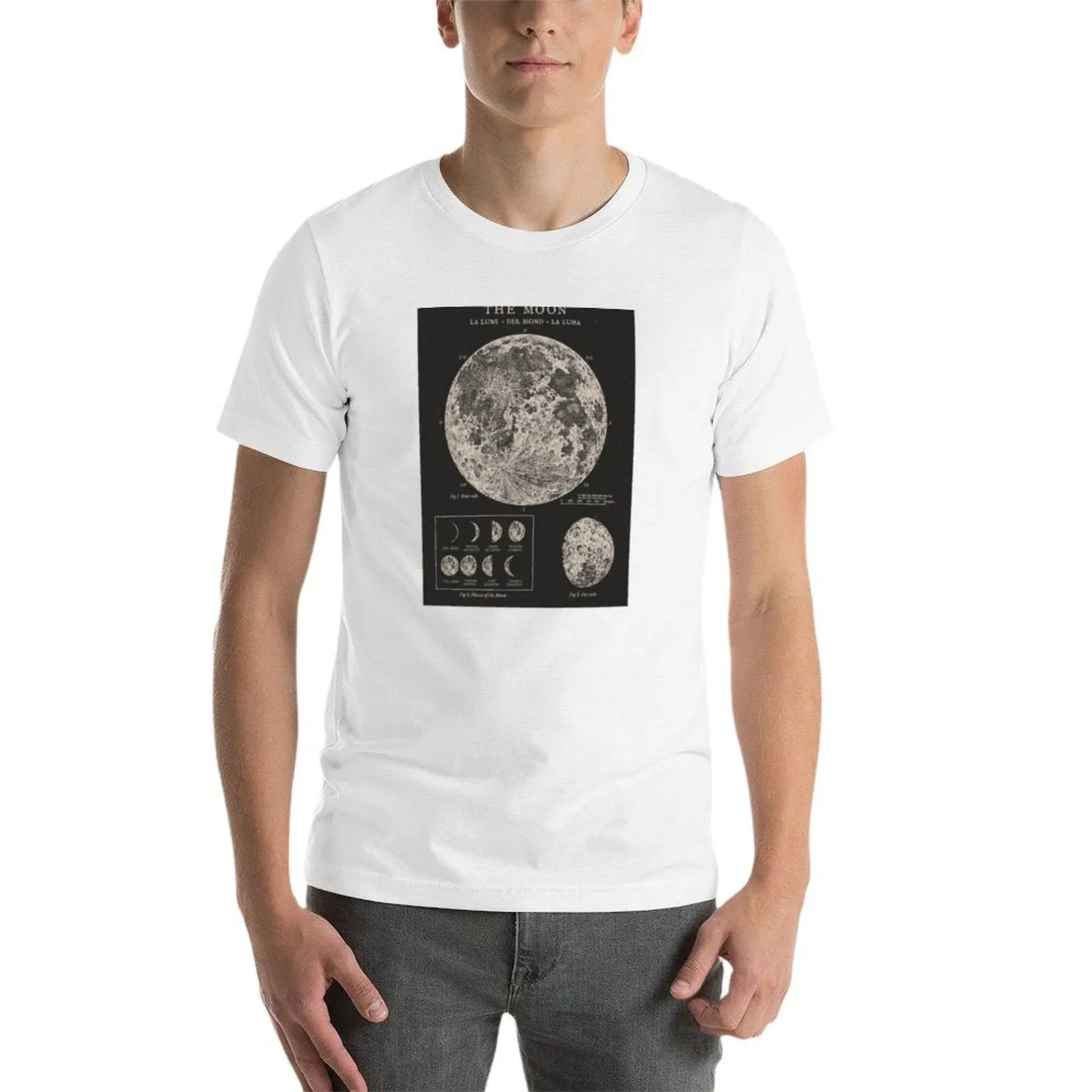 Phases de lune Vintage affiche T-Shirt hommes t-shirts graphiques homme T-Shirt graphique T-Shirt