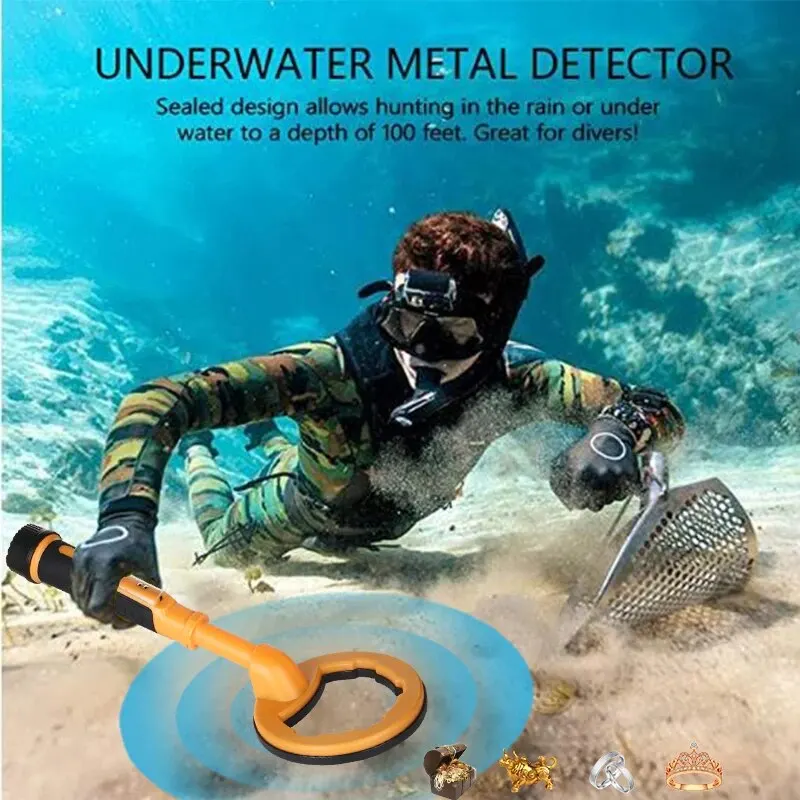 NEW Pulse Dive Underwater Detector Metal Search Detector 2 In 1 Treasure Search Machine 30m Round Probe Pinpointer