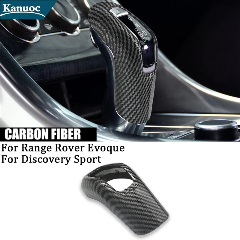 

ABS Composite Carbon Fiber Gear Head Car Accessories Gear Shift Knob Cover For Land Rover Range Rover Sports