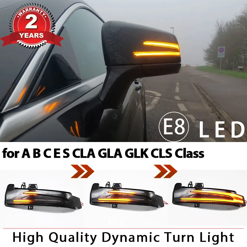 LED Dynamic Rearview Side Mirror Light Turn Signal Light for Mercedes for Benz W221 W212 W204 W176 W246 X156 C204 C117 X117