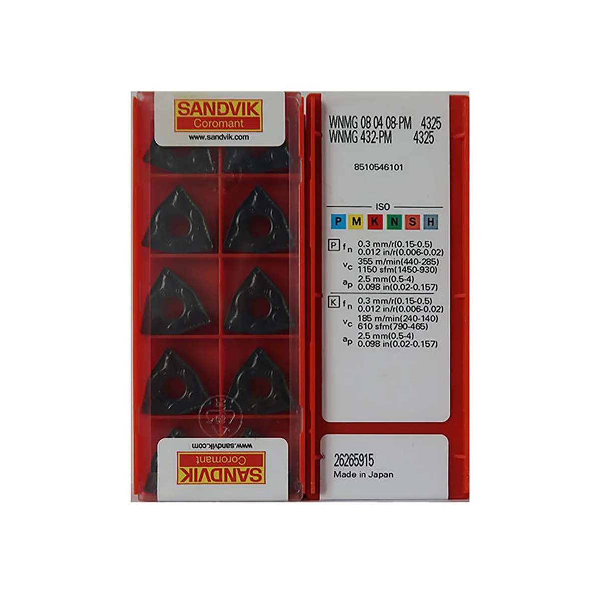 

100% Original WNMG08/080408 PM4325 Medium Finishing Carbide Turning Inserts