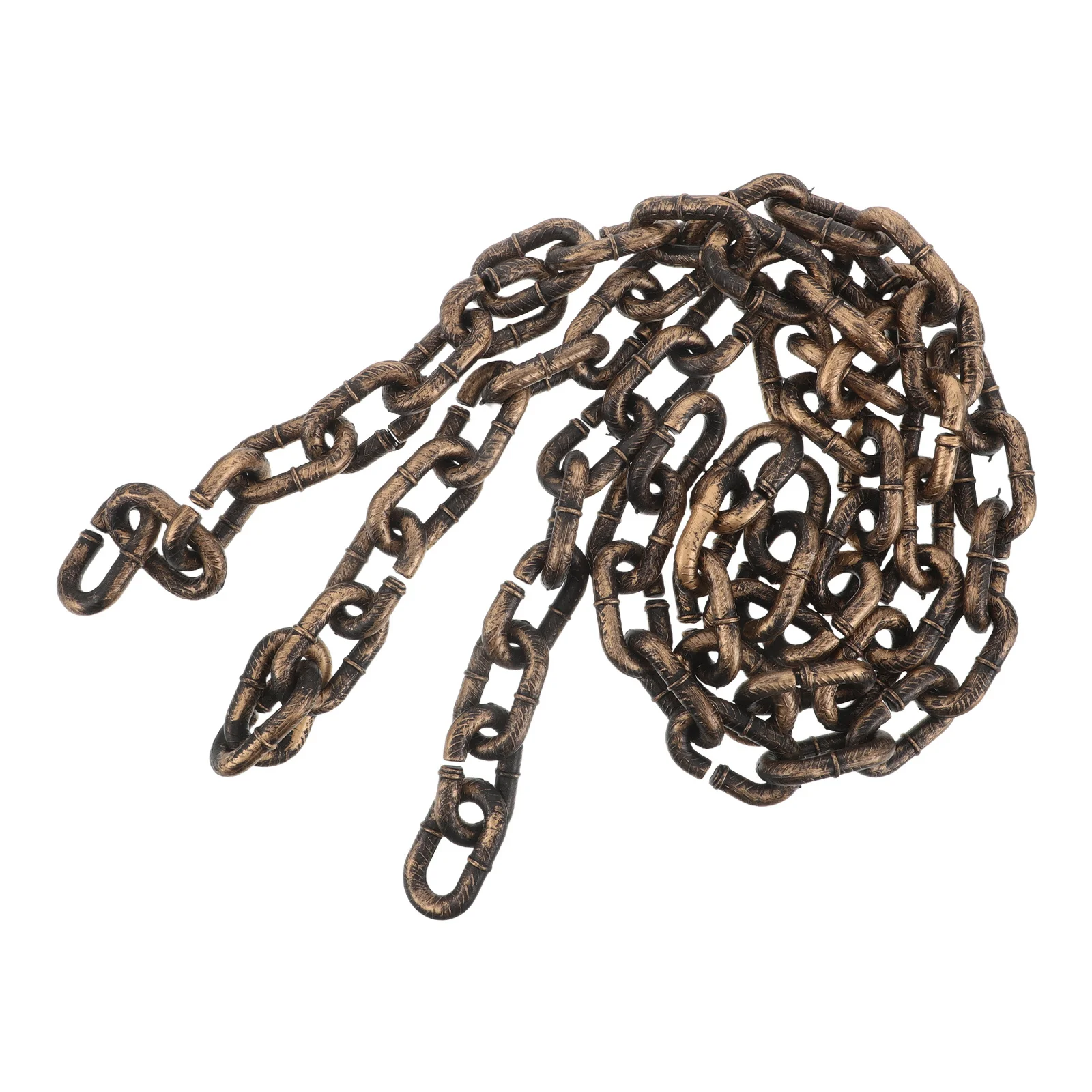 3Pcs Black Plastic Chain Halloween Decorations Realistic Iron Look Chain for Stage Performance Costume Accessory Eerie Party
