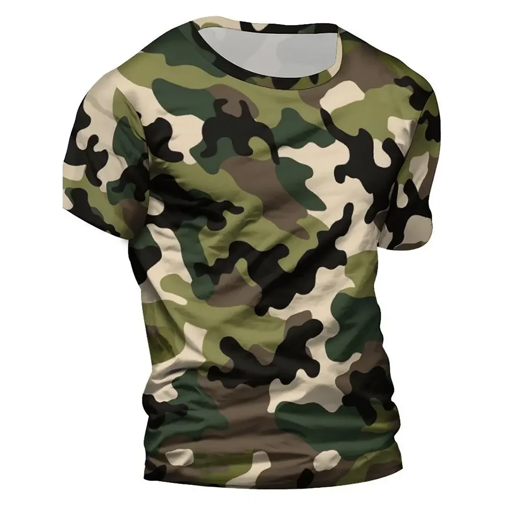 Men\'s Camouflage Sports T-Shirt Comfortable And Stylish Graphic Teefor Outdoor Fitness Activities Fashion Casual Male Clothing